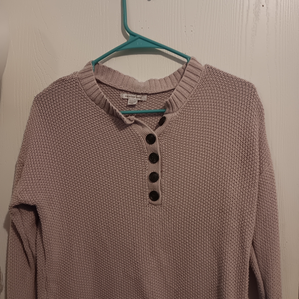 Old Navy Lavender Henley Sweater